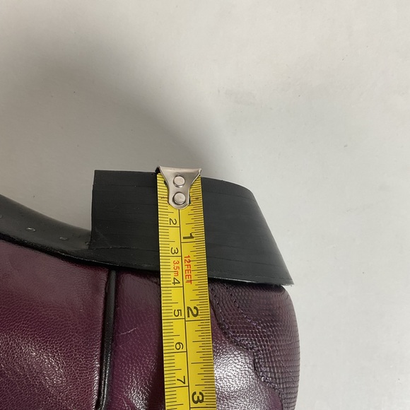 Vintage Larry Mahan Tall Purple Cowgirl Boots 8.5 B USA Made Lizard Teju - Picture 8 of 16